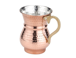 Чашка для айрана медная, декор "Золото"