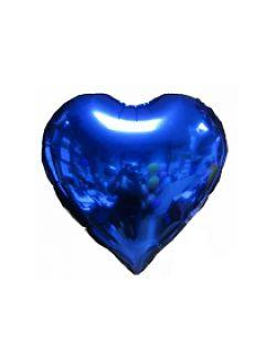Шар Сердце Синее Ультра 75см