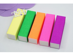 Баф (блок) для шлифовки ногтей , цветной, упаковка 10 шт