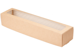 Упаковка для продуктов, ECO UNIBOX, универсальная с ОКНОМ 35 х 8 х 6 см