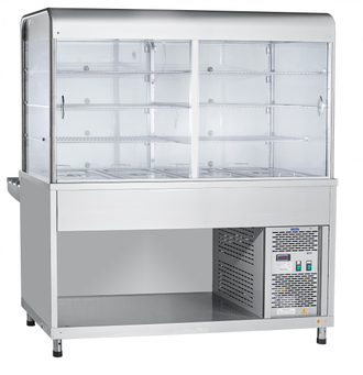 Прилавок-витрина холодильный ABAT «Аста» ПВВ(н)-70КМ-С-03-НШ