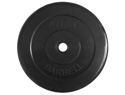 Диск обрезиненный MB Barbell Atlet, d=26мм, вес 10 кг