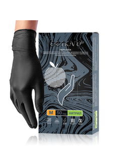 Перчатки нитрил черные 50 пар (100 шт)