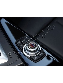 Эмблема на кнопку мультимедиа с логотипом Alpina для BMW E34, диаметр 30 мм, 1 шт