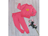 Арт. ПЖ/100-БАБОЧКА Пижама для девочек. Цвет: кораловый. Размер с 74-152
