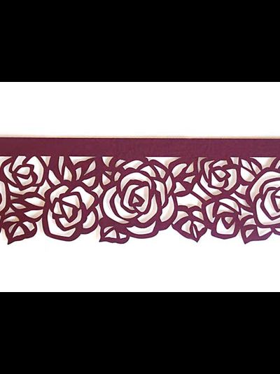Ажурный ламбрекен в рулоне "Розы". Арт. 014
