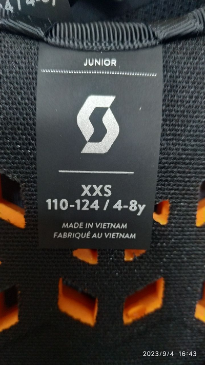 Защита горнолыжная детская SCOTT Protector Jr AirFlex black/gray