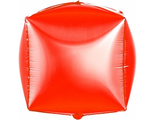 Шар 3D (22&#039;&#039;/56 см) Куб, Красный, 1 шт.