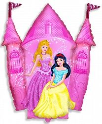 Шар (14&#039;&#039;/36 см) Мини-фигура, Замок принцессы, Розовый, 1 шт.