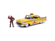 Набор Hollywood Rides Машинка с Фигуркой 2.75&quot; 1:241957 Chevy Bel Air-Hard Top with Deadpool Figure