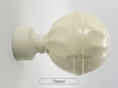 Орион, 25 мм. Наконечники для шторных карнизов. Цвет белый матовый