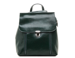 Кожаный женский рюкзак-трансформер Trim тёмно-зелёный