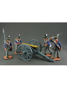 Набор 5 солдатиков. Наполеоновские войны. Британская Королевская артиллерия 1812 год. (копия)