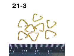 Бэйл-скоба №21-3: цвет золото - ф 0,8мм*9*5мм