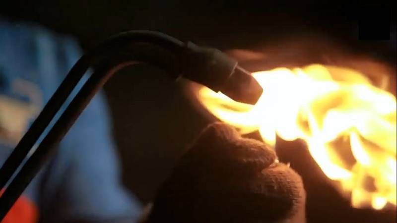 Обжиг газовой горелкой