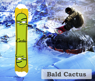 Наклейка на сноуборд Bald Cactus