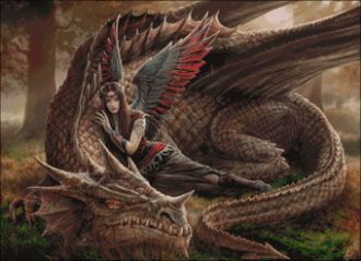Девушка и дракон (алмазная мозаика) ml-mgm-mz avmn