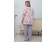 Блуза летняя  расклешенная БОЛЬШОГО размера   Арт. 4010л1  (Цвет розовый)    Размеры 62-86