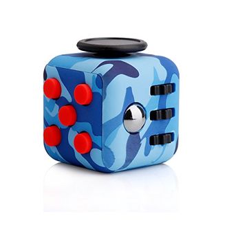 Fidget Cube Round Military+Blue