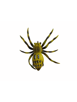 Приманка "паук" оснащенный, вес 6гр, длина тела 5см, цвет желтый