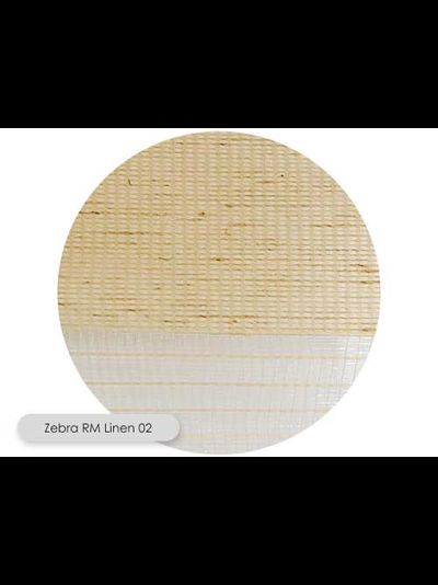 Zebra RM Linen, рулонные шторы день-ночь под натуральный лен в сборе