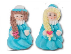 Сахарная фигурка "Снегурочка с косой (Блондинка/Брюнетка)", 1 шт