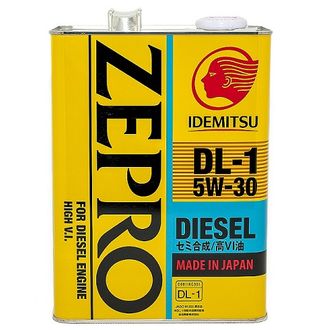 Масло моторное IDEMITSU ZEPRO DIESEL DL-1 5W30 полусинтетическое 4 л.