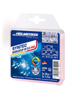 Парафин HOLMENKOL высокофтористый износостойкий Syntec World Cup HF 2.0 Mid -6° -12°C 24204