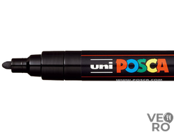 Акриловый Маркер Uni POSCA PC-5M 1,8-2,5мм, овальный наконечник, черный