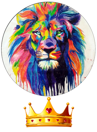 Лев цветной и корона