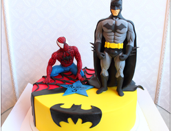 Торт Человек паук и Бэтмен (3 кг.)