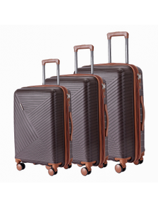 Комплект из 3х чемоданов Somsonya Sydney Полипропилен S,M,L темно-коричневый