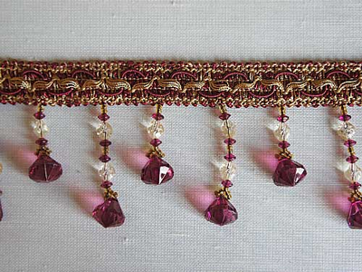 Арт. 535515. Декоративная тесьма со стеклярусом для штор оптом