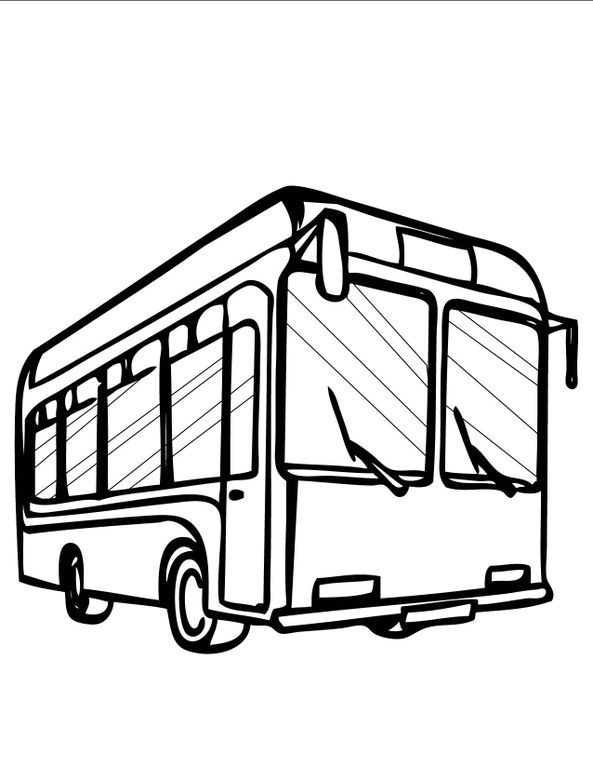 Автобус картинки раскраски Автобус картинки раскраски