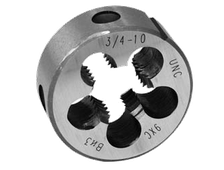 Плашка ВИЗ круглая для дюймовой резьбы (UNC), угол 60°, сталь 9ХС, DIN EN 22 568