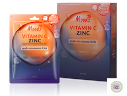 Осветляющая тканевая с витамином С и цинком Moods Vitamin C & Zink