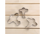 Набор форм для вырезания печенья 7 х 7 см "Самолет", 3 шт