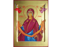 Покров. Икона Пресвятой Божией Матери. Рукописная икона.