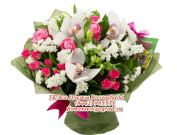 Букет с орхидеями Розовый Восход