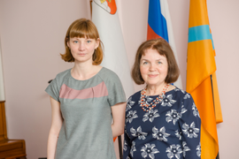 Наш директор Татьяна Борисовна и преподаватель английского языка Елизавета Николаевна