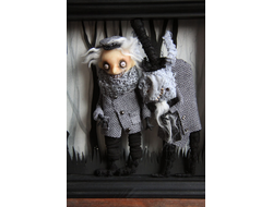 «Домовой и старый заяц» куклы авторские