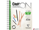 Скетчбук - блокнот 30л. А5 на гребне Clairefontaine &quot;Cray&#039;ON&quot;, 160г/м2, мелкозерн. 975030C