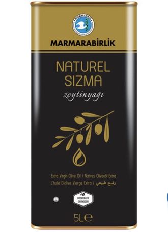 Масло оливковое натуральное нерафинированное первого холодного отжима &quot;Extra Virgin Olive Oil&quot; (Naturel Sizma Zeytinyagi), 5 л, Marmarabirlik, Турция