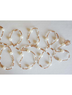 Арт. 2009-50 V Pendulum. Нитяной подвес с бусинами и искуственными жемчужинками