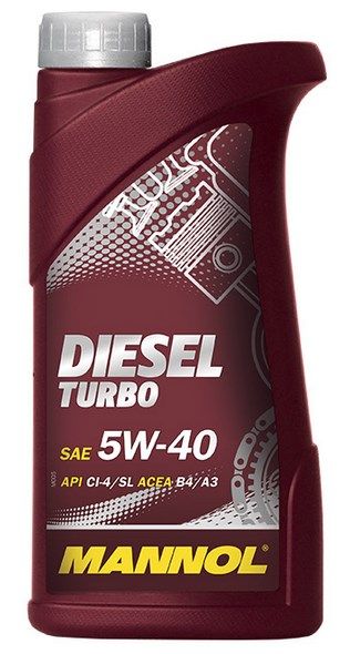 08013   Моторное масло MANNOL  Diesel Turbo SAE 5W40 синтетическое, 1 л.