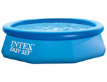 Надувной бассейн INTEX круглый Easy Set 244х76 см( восьмиугольное дно)