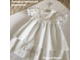 Крестильное платье "Мария". Нежный хлопок (батист), на кнопочках сзади, размеры до 12 мес., можно вышить любое имя