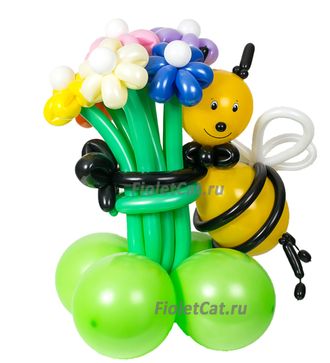 Пчёлка с цветами