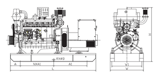 Судовой дизель-генератор 120 кВт CCFJ120J-WV