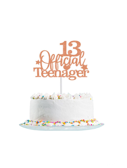 Топпер "13 official teenager" розовый